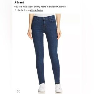 J Brand jeans skinny 24 rope braided catonite